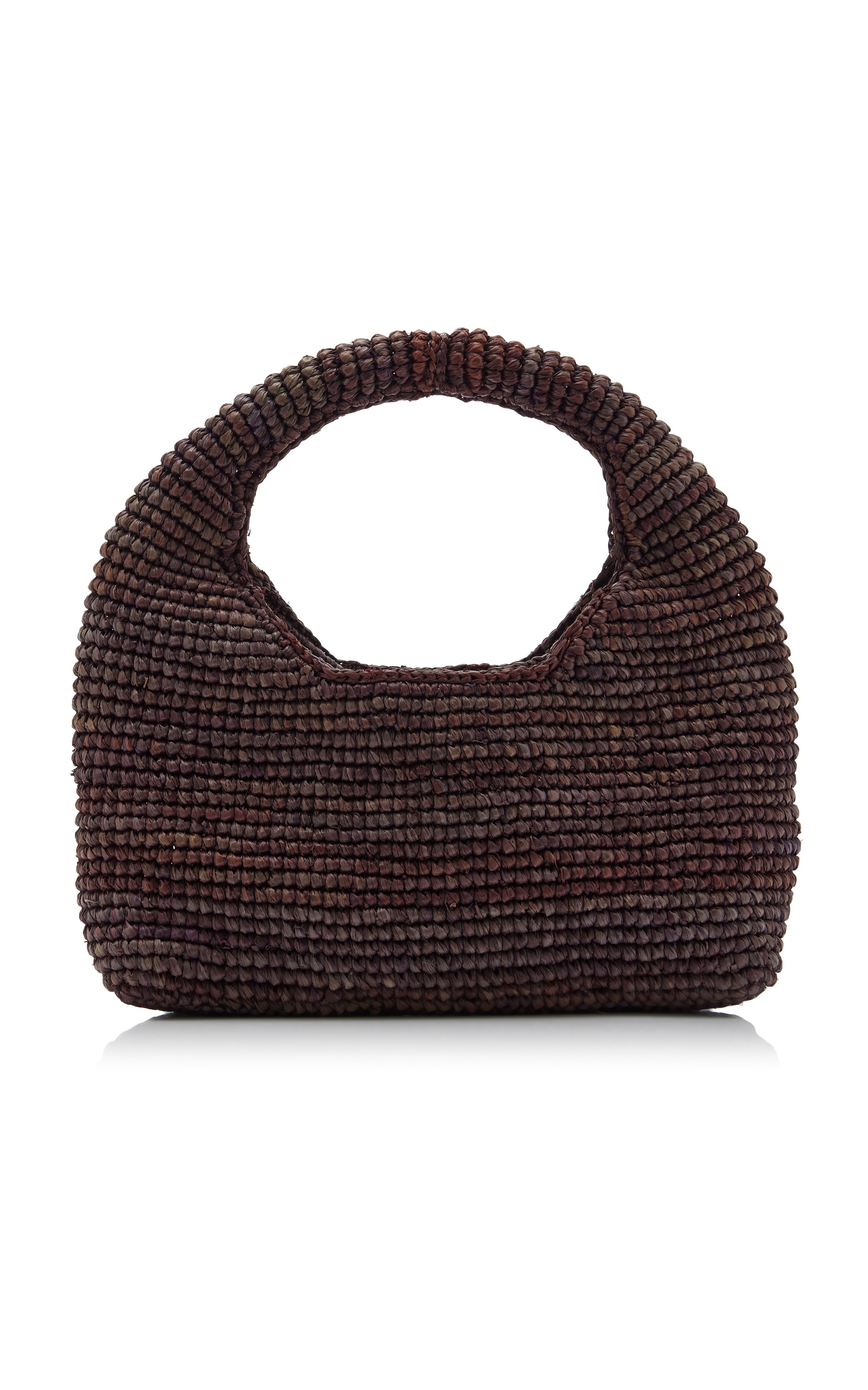 Manebi Halfmoon Raffia Bag